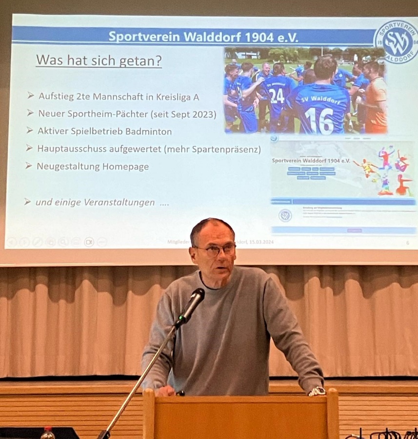 1. Vorsitzender Markus Hartlieb bei seinem Bericht